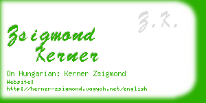 zsigmond kerner business card